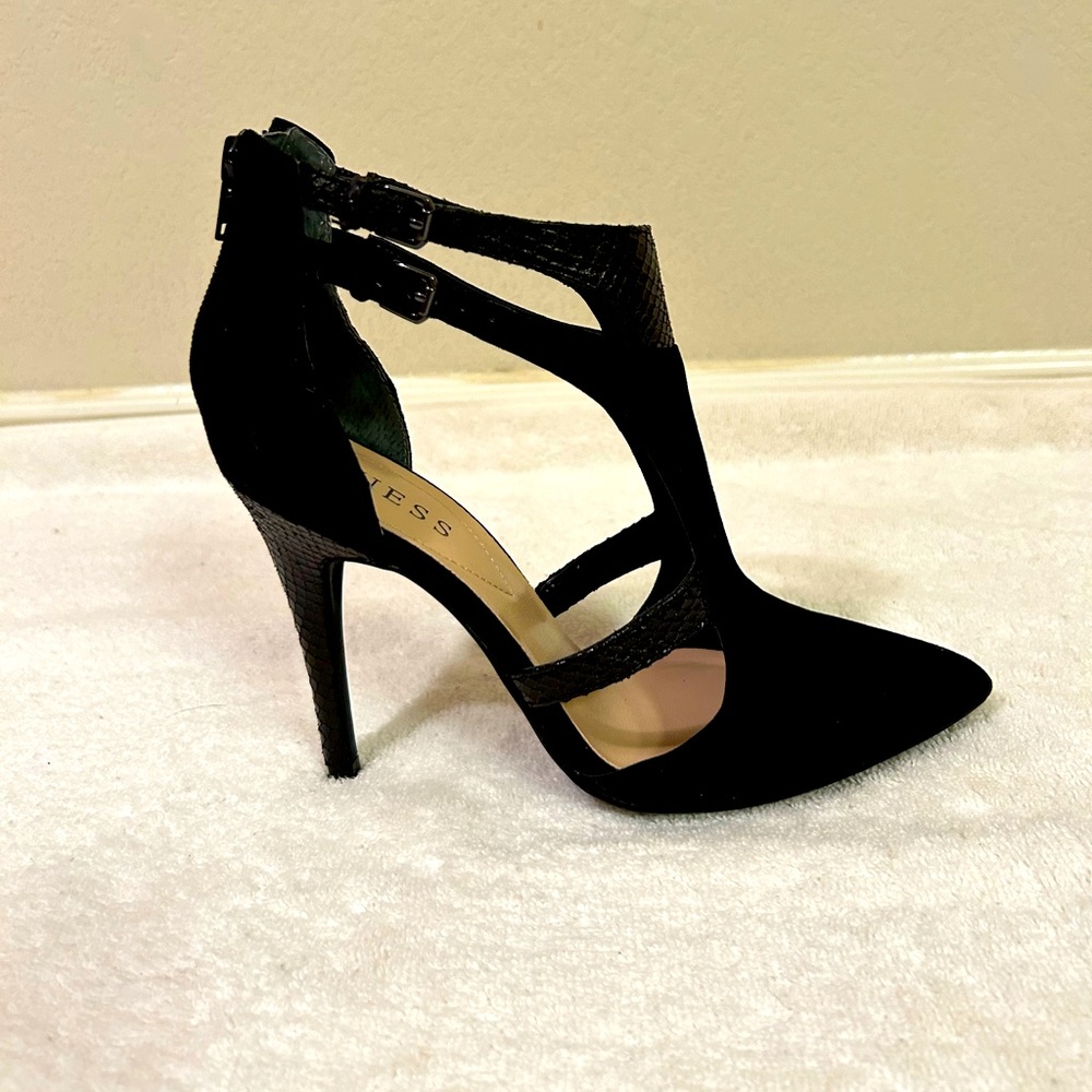Guess Black multi suede